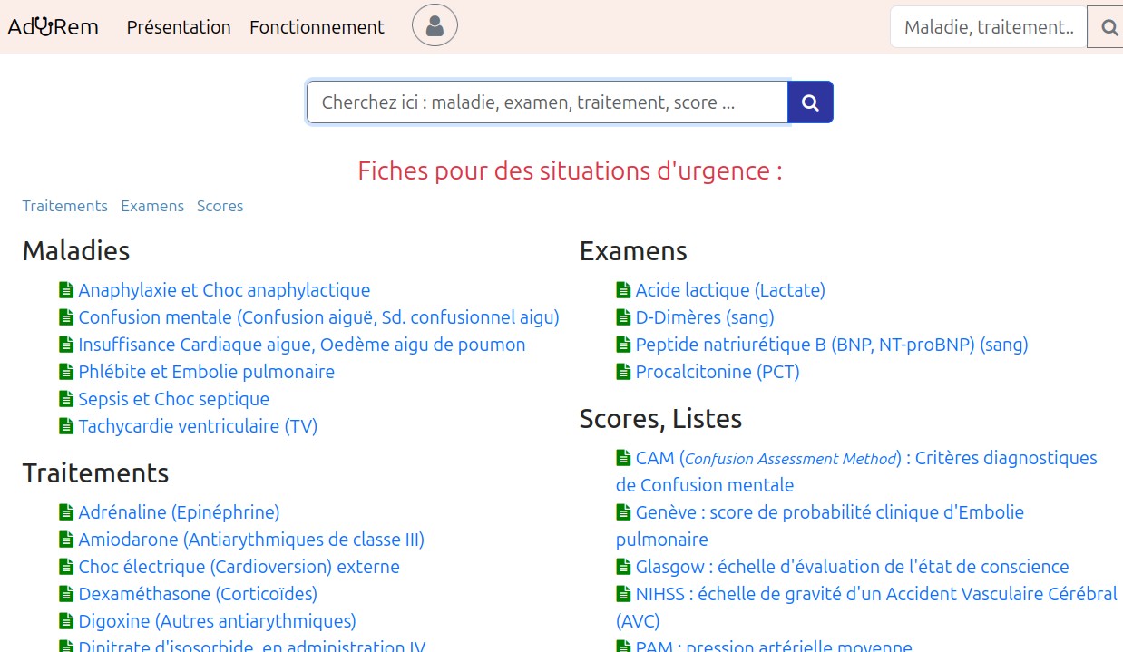 Image : Fiches utiles pour les urgences